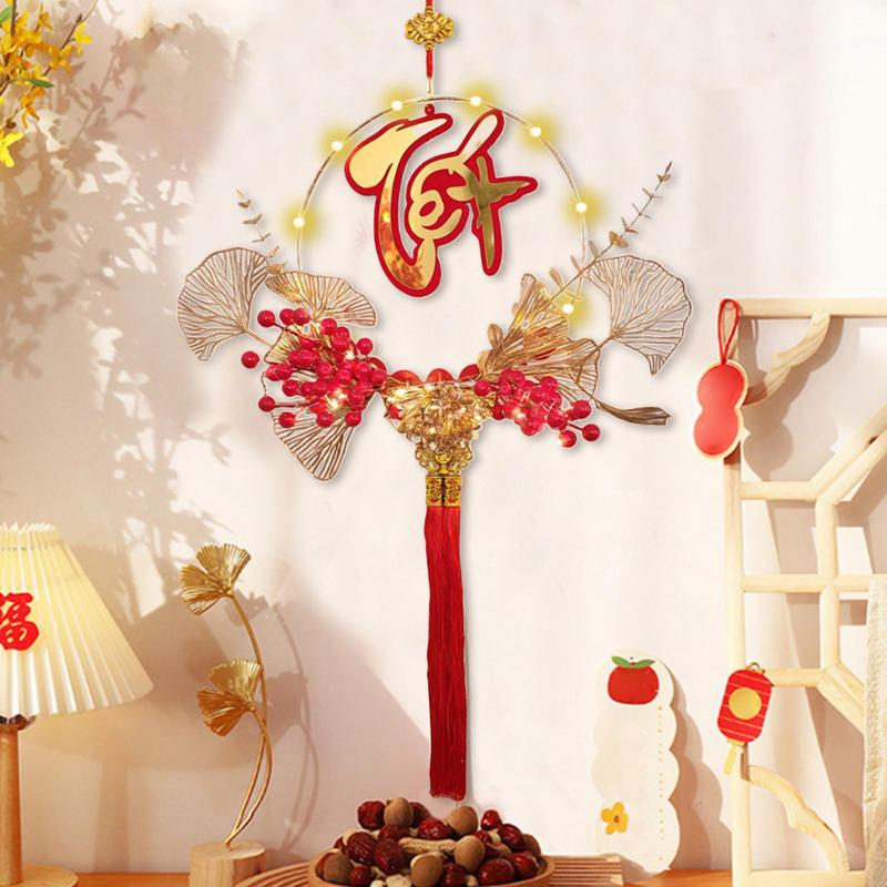 2025 Vietnamese Lunar New Year Decoration Light Up Snake Year Pendants New Year Decorations Festive Hangable Fu Character