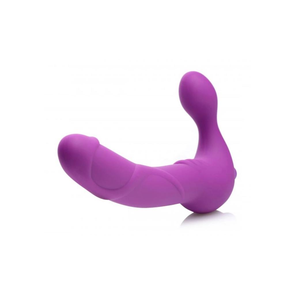 XR Brands - Triple Vibrating Silicone Strapless Dildo Royal