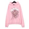2025 New Fashion Print Letters Spider Web Print Hoodie Hip Hop Plus Size Loose Hooded Sweater Casual Pants Sports Suit