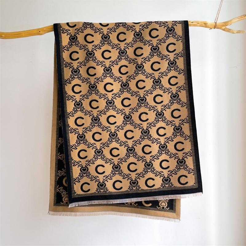 New Winter Imitation Cashmere Scarf Thickened Women's Scarf Fashionable Versatile Shawl Double-sided Warm Scarf Women