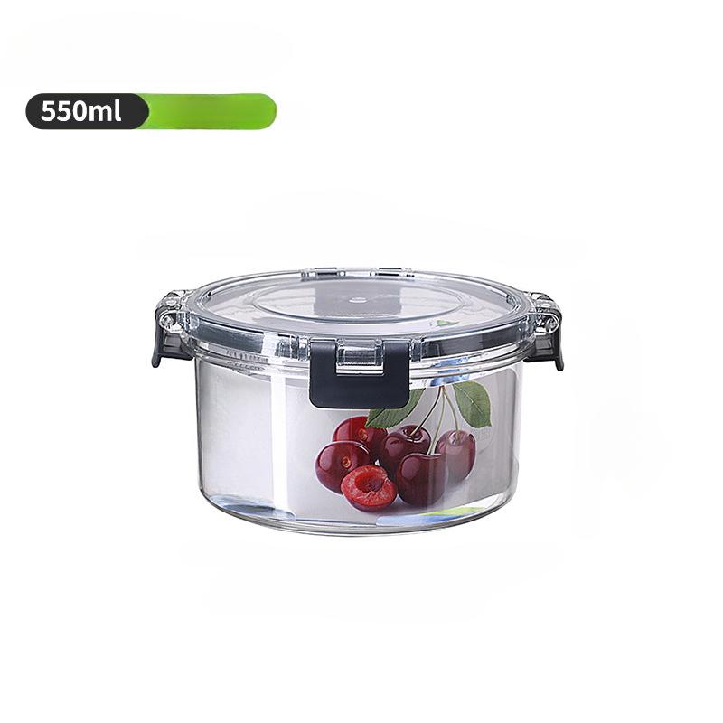 

Круглая коробка для свежих продуктов, большая емкость, коробка для салата, фруктов, бенто, домашний холодильник, прозрачные герметичные пластиковые коробки для пищевых продуктов