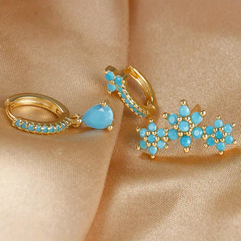 Eleganti Orecchini Pendenti a Forma di Fiore a Goccia, Un Lussuoso Regalo per Donne, Adatti per l'Uso Quotidiano o Feste, Accessori per le Feste