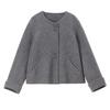 Women's Wool-Blend Round Neck Double-Button Winter Coat