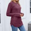 Women Tops Long Sleeve R-Neck Shirts Fall Fashion  Casual Business Tunic Blouses