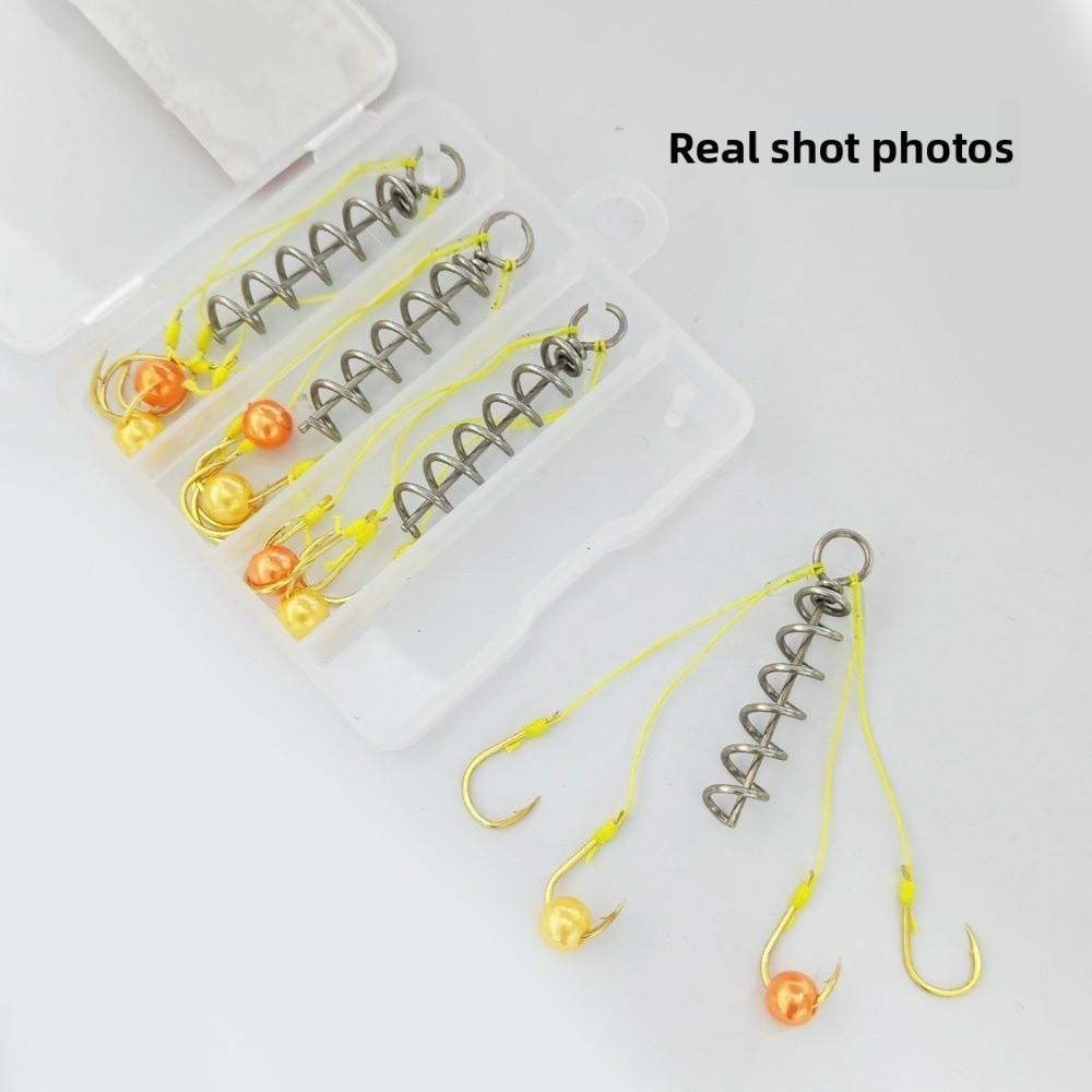 7pcs Set Anti Winding Springs Fishing Tackle Explosion Design Lure Trap Hooks  Fishing Bait