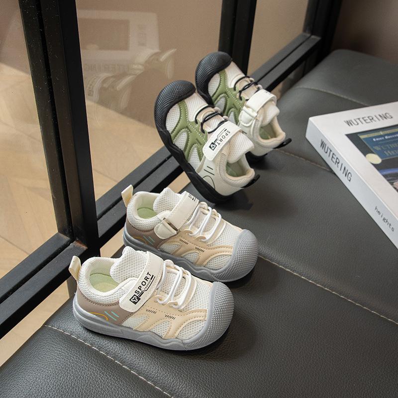 Baby boy toddler shoes mesh breathable children's sports shoes 2025 autumn new soft-soled casual shoes girls mesh shoes