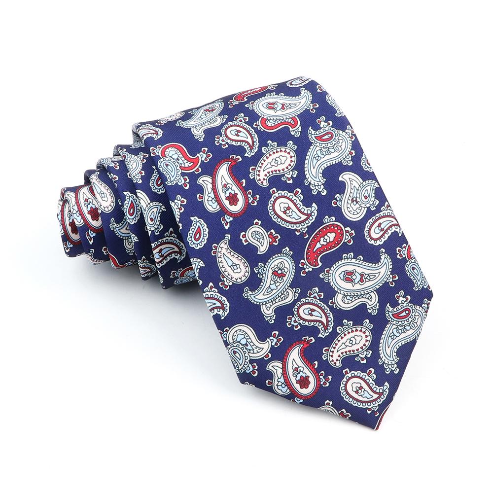 Supermjuka bohemiska sidenpolyesterslipsar för män Nyhet Design Bröllopskontor Företag Gravata tryckt slipspresent