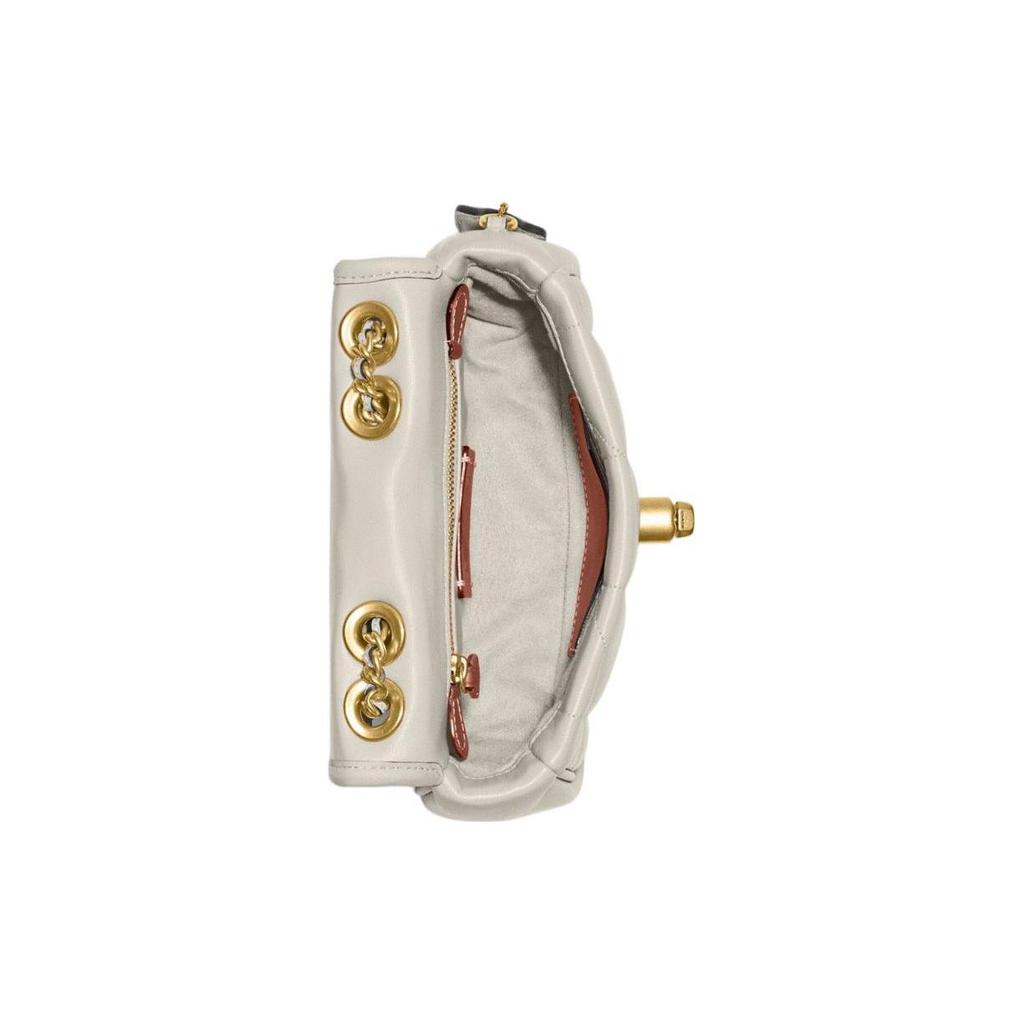 Coach Pillow Madison 18 Chain Link Turnlock Shoulder Bag Women Shoulder Bag White CA086-B4HA