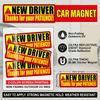 PSLER 3 Pcs New Driver Magnet for Car - Student Driver Car Magnet Funny Be Patient Student Driver Safety Warning Rookie New Driver Boys Girls Gifts