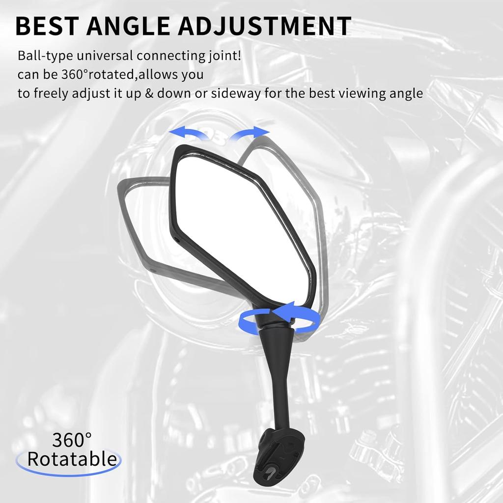 AHL Rückspiegel Seitenspiegel Kompatibel mit Hyosung GT125R GT250R GT650R GT650S/HONDA CBR900 CBR919 CBR929 CBR954 1998-2003, 88110-MAS-E01