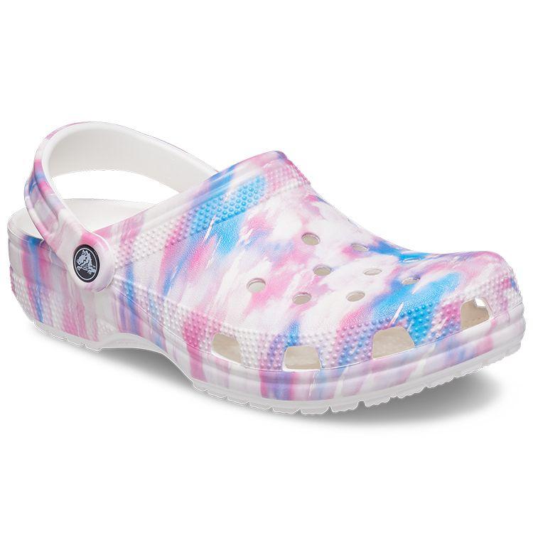 Crocs Classic Clog Unisex Pink White EVA Breathable Outdoor Clogs 207567-94S