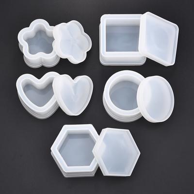 Storage Box Silicone Mold Circular Square DIY Handmade Candle Cup Plaster Resin Mould Concrete Storage Box Home Decor Casting