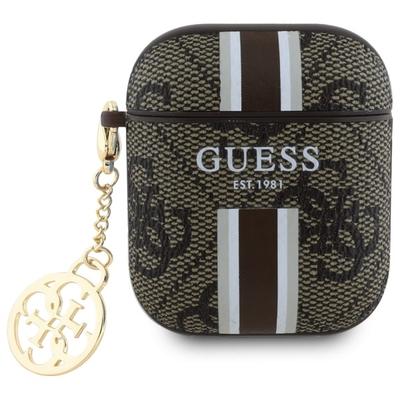 Guess Gua2P4Rpsw Airpods 1/2 Cover       Brown/Brown 4G Printed Stripes Charm