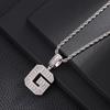 Hip Hop Letter Pendant Zircon Necklace Popular Instagram Personalized Accessory Niche Design Men's and Women's Pendant Necklace
