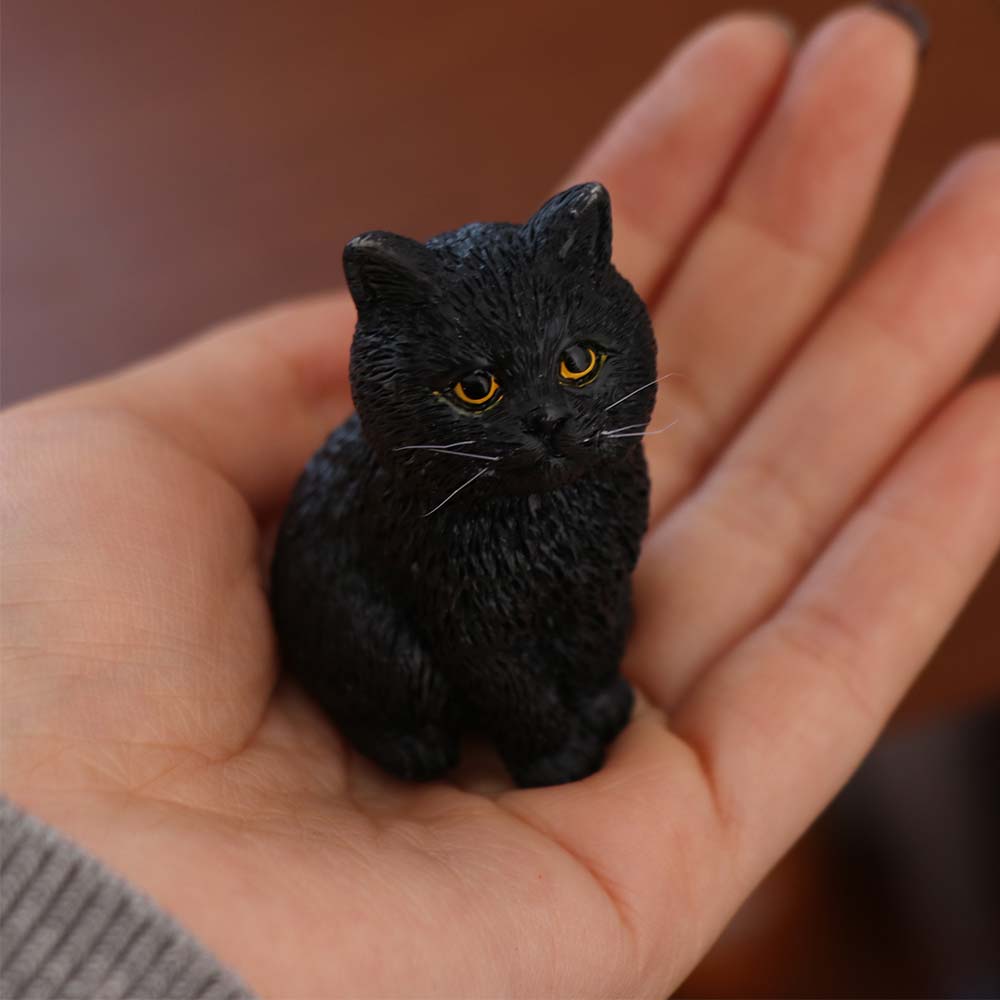 Sitting Cat Ornament Simulation Cat Decoration Creative Cat Pet Model  Kids Toy
