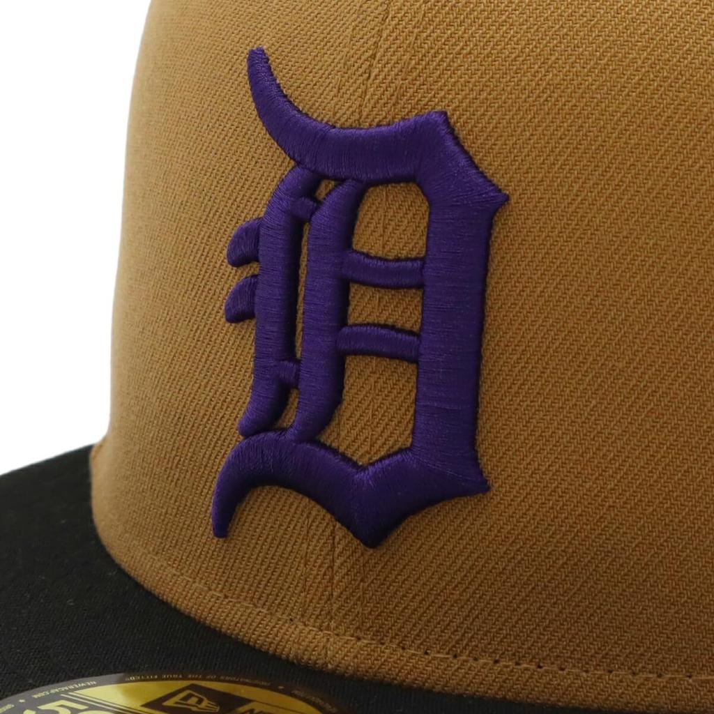 New Era Cap 59FIFTY 70931466 NER36C6743 MLB Detroit Tigers DET Brown 7 SIDE PATCH UNDER VISOR ONSPOTZ Special Order Hat Gokyu Fifty 5950 Side Patch
