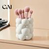Veelzijdige Opbergemmer 3D Bubbelwolk Vorm Penhouder, Bureau-organizer, Mat Melkachtig Make-upkwastenhouder Witte Esthetiek voor Kwasten En