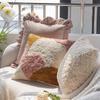 Ins Nordic Velvet Ruffle Pillow Case Living Room Sofa Cushion Pink Bedside Cushion Cushion Pillow
