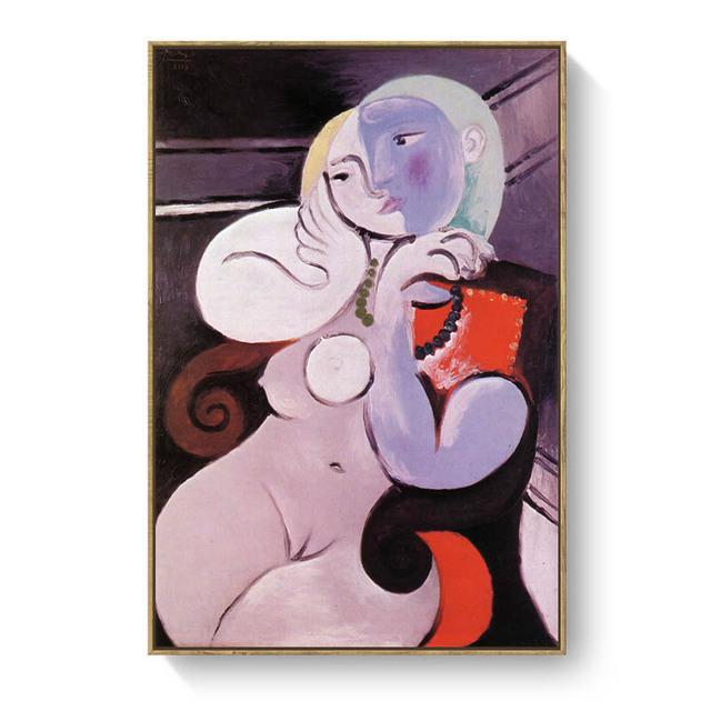 

Картина Пікассо олією Абстрактна фігура Сучасна фреска Картина на полотні Настінне мистецтво Вітальня Декоративний домашній декор Абстрактне мистецтво Без рамки 21*30cm