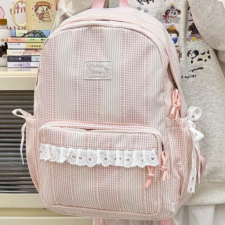 Schoolbag Japanese ins Small Fresh Simple School Bag Female Junior High School Student College Student Versatile Class Backpack Travel Backpack