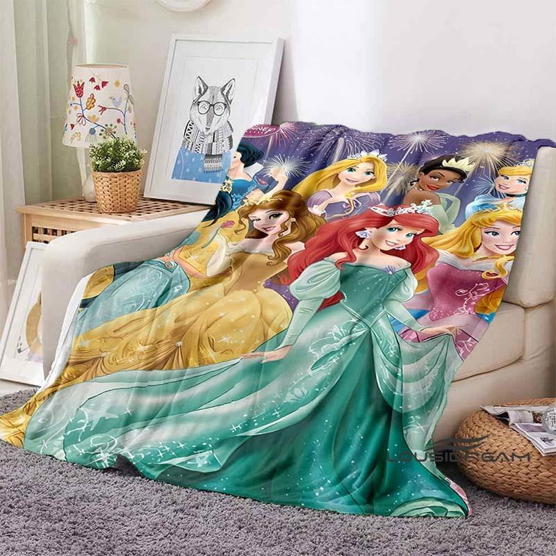 3D Printed Disney Princess Cartoon Blanket, Suitable for All Seasons, Wearable By Children and Adults, A Luxurious Gift Choice.