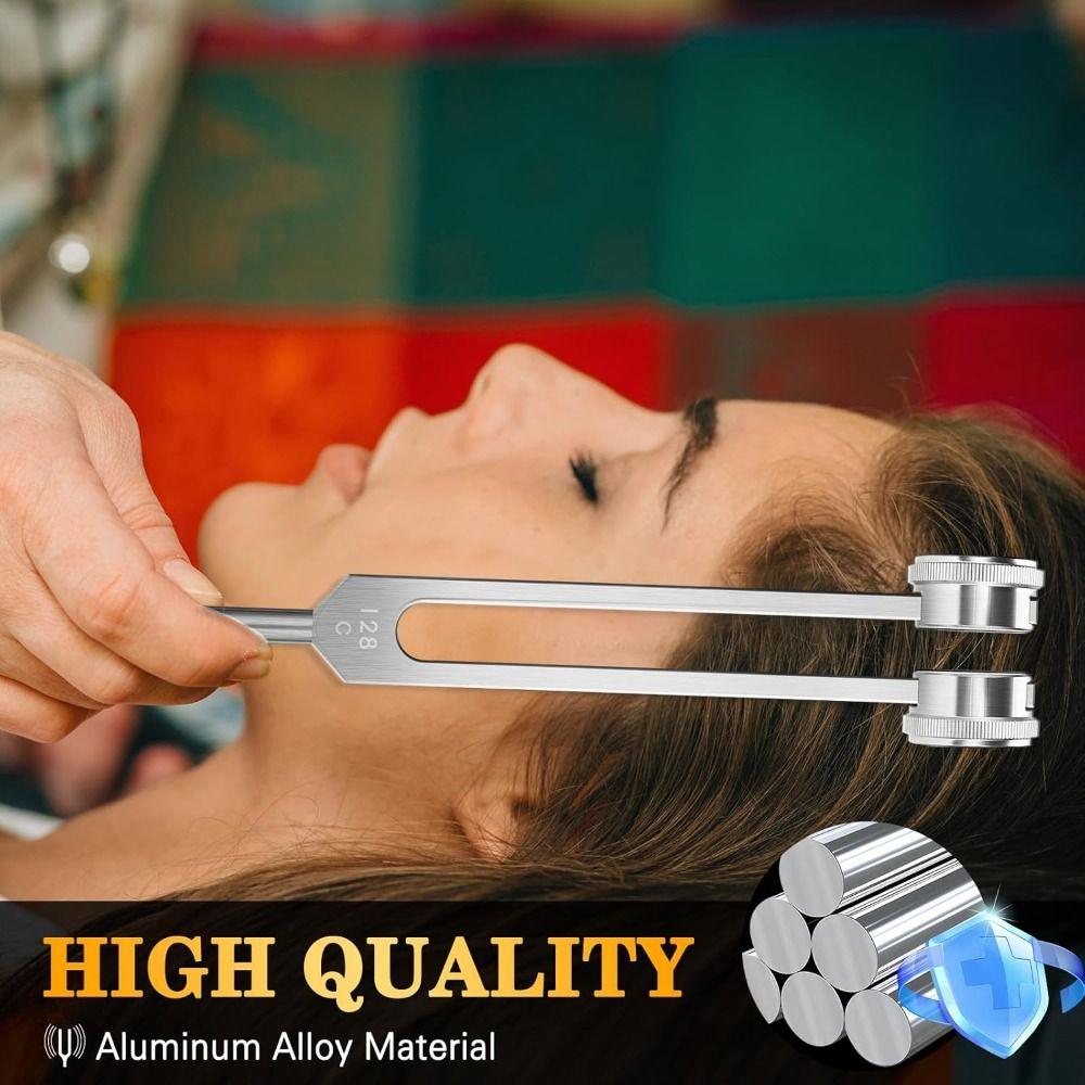 NY 128 Hz Frekvens 128Hz Stämgafflar Energiläkning Massage Reflexhammare Aluminiumlegering Sensorisk Stämgaffel Yoga