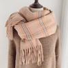 Girls Imitation Cashmere Lattice Stripe Checked Grid Wraps Korean Long Shawls Women Winter Scarves