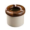 BRWindproof Ceramics Ashtray Living Room with Lid Anti Fly Ash Ceramic Cigar Ashtray Decoration Chinese Home Decoration Art GiftEY
