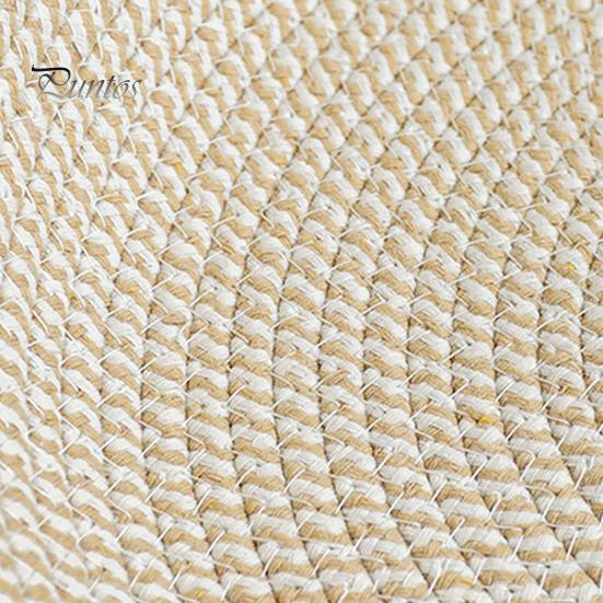 Cozy Cat Bed for All Seasons Handwoven Cotton Rope Bed, Scratchable Indoor Sleeping Basket, Breathable Woven with Pad Round Pet House Cats Kittens And