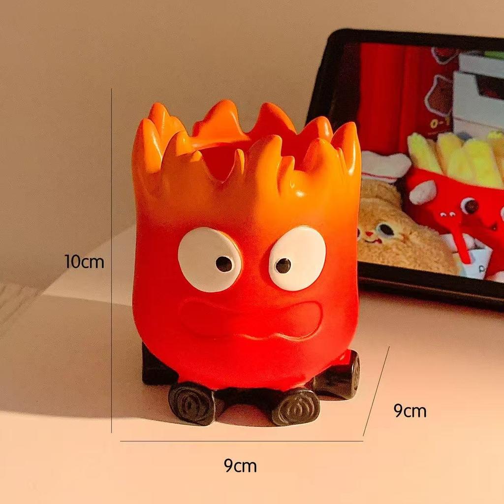 Nouă Decorațiune de Birou cu Foc Calcifer Creativă pentru Casă Sufragerie Hol Tavă pentru Chei Organizator de Gustări Desen Animat Ornamente de Masă