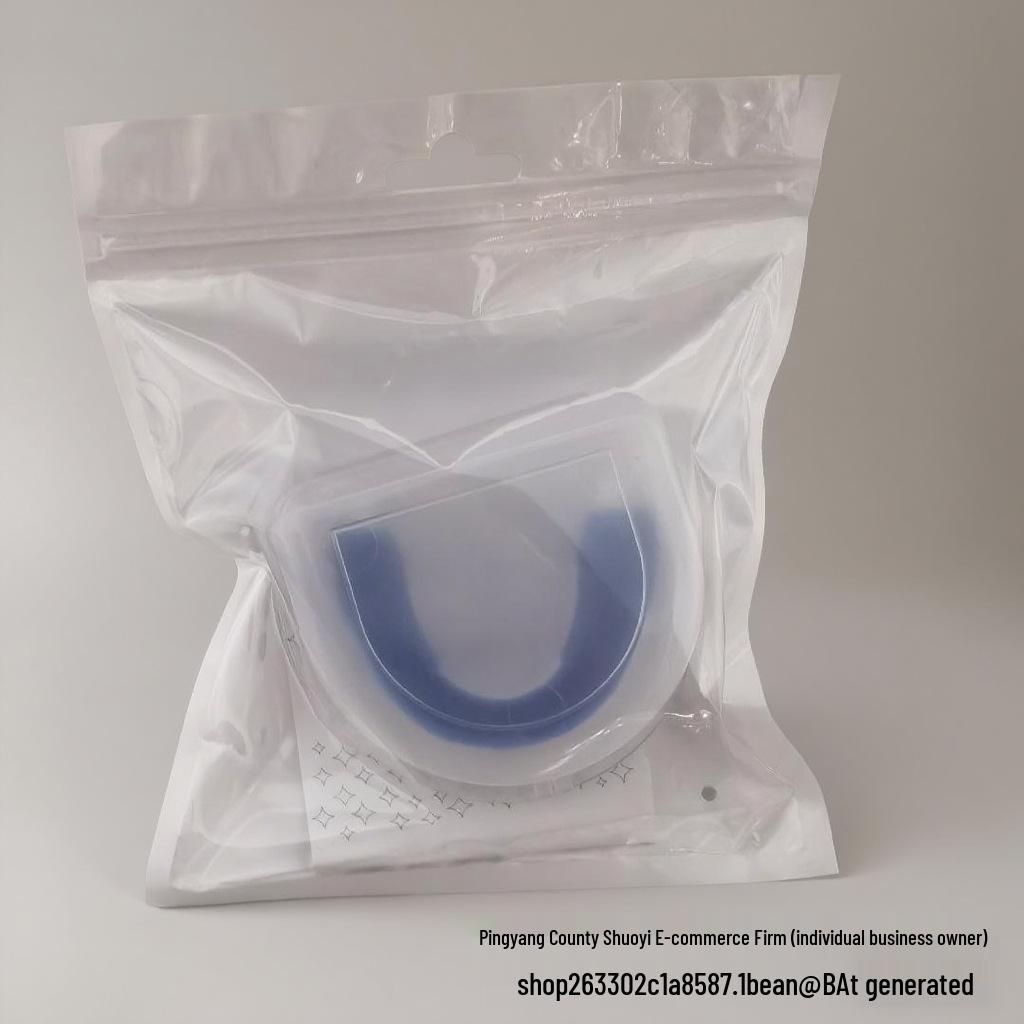 

Регулируемый силиконовый загубник: Средство от храпа и скрежета зубами для сна Pearl Bag синий/белый