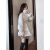 2024 Women's Mid-Length Down Cotton Coat - Hong Kong Style, High-End Niche, Drawstring Waist Winter Jacket