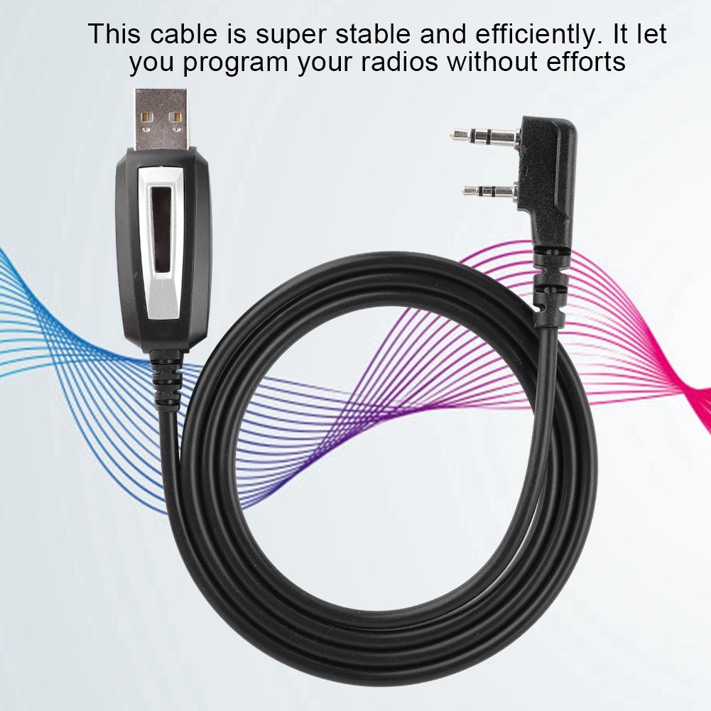 Program Walkie Talkie Programming Cable with CD Driver for Baofeng GT 3 UV 82 BF 888s Radio