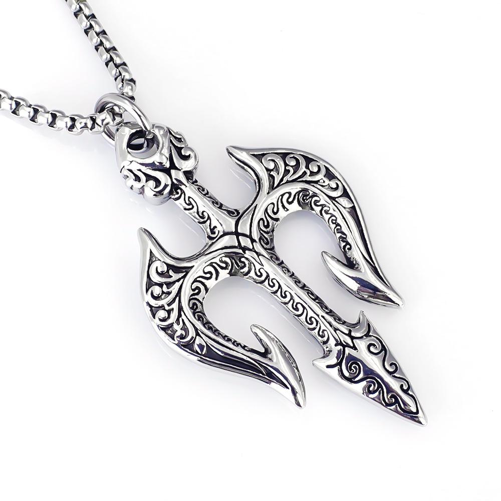 Jewelry Personality Titanium Steel Spiral Boomerang Windmill Necklace Men's Hot Sale