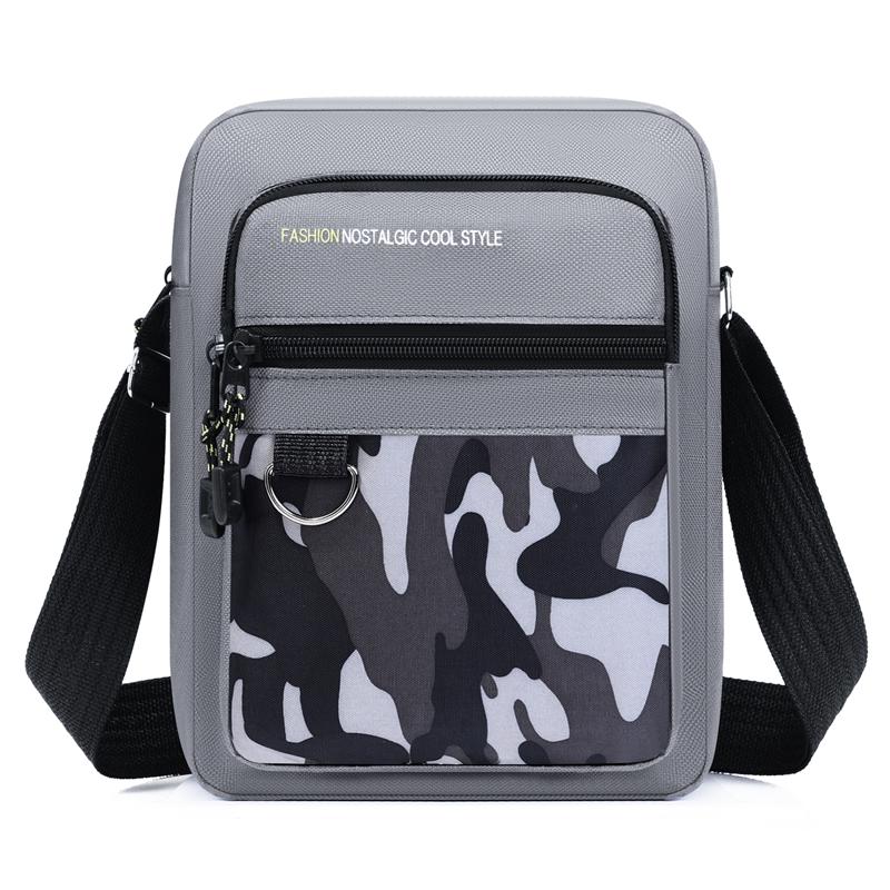 Camouflage Print Men's Shoulder Crossbody Bag Oxford Waterproof Business Outdoor Sports Small Square Bag