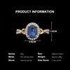 Light Luxury 925 Sterling Silver Ring December Gemstone Natural Oval 6*8mm Kyanite Fine Jewelry for Women's Birthday Gifts