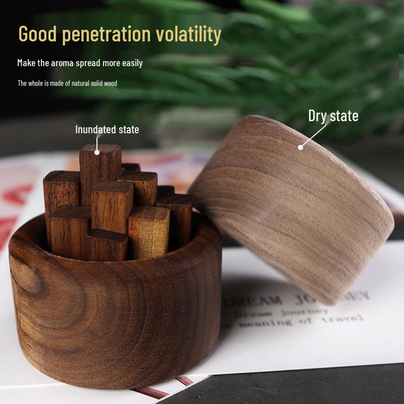 High-End Black Walnut Car Aromatherapy Diffuser