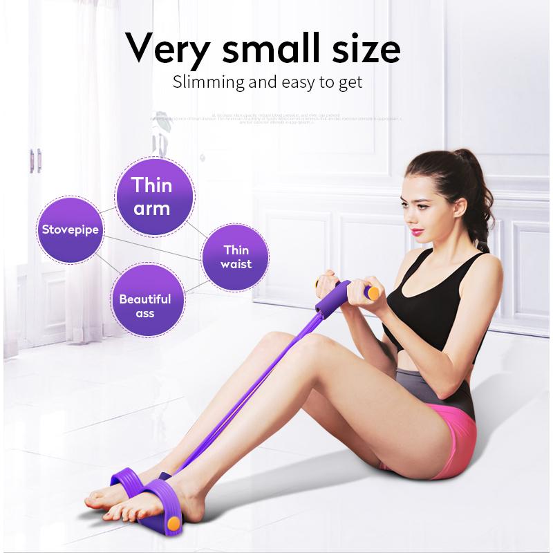 Fitness Gum 4 Tube Resistance Bands Latex Pedal Exerciser Sit-up Pull Rope Expander Elastic Bands Yoga Equipment Pilates Workout