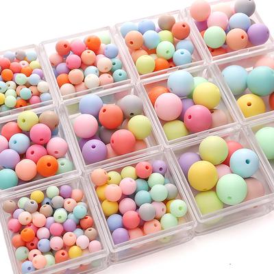Handmade Beads 6-16mm Acrylic Mixed Colors Mixed Batch Frosted Round Beads Handmade Diy Hand Stringing Beads Jewelry Accessories Material Package