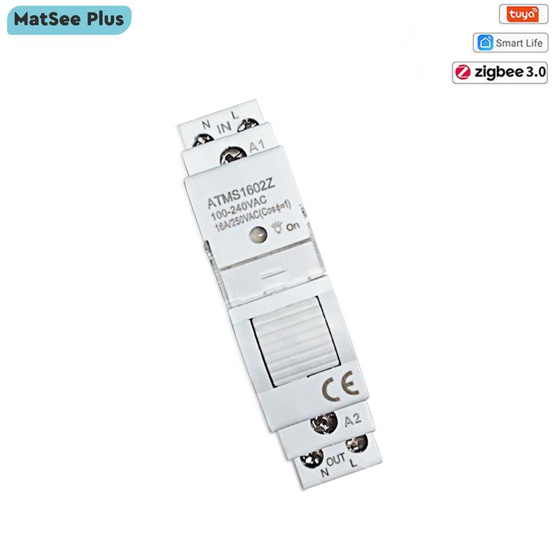 

Tuya Smart Life ZigBee 16A Din-рейка 1P переключатель счетчик кВтч с таймером монитора энергопотребления приложение дистанционного управления поддержка Alexa Google