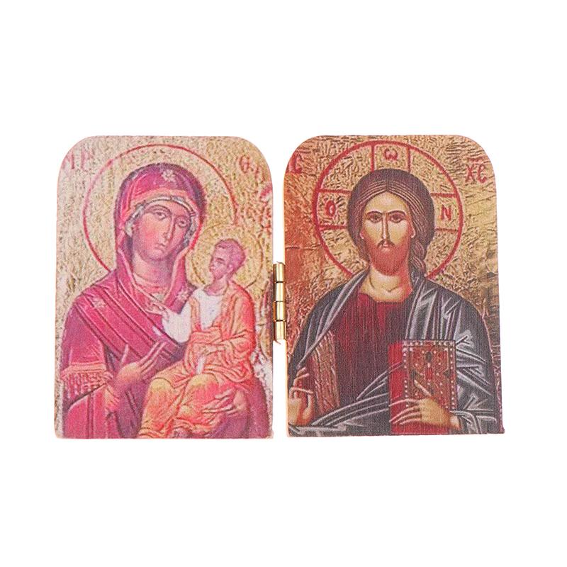 Christ The Teacher And Virgin Of Kazan Catholic Orthodox Icon Diptych For Travel Home Display Religious Gift