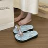 Bottom Flat 25 New Comfortable Thick Slippers Solid Color Female Summer Internet Celebrity Non-slip 100-character and Waterproof Take Pictures Sup