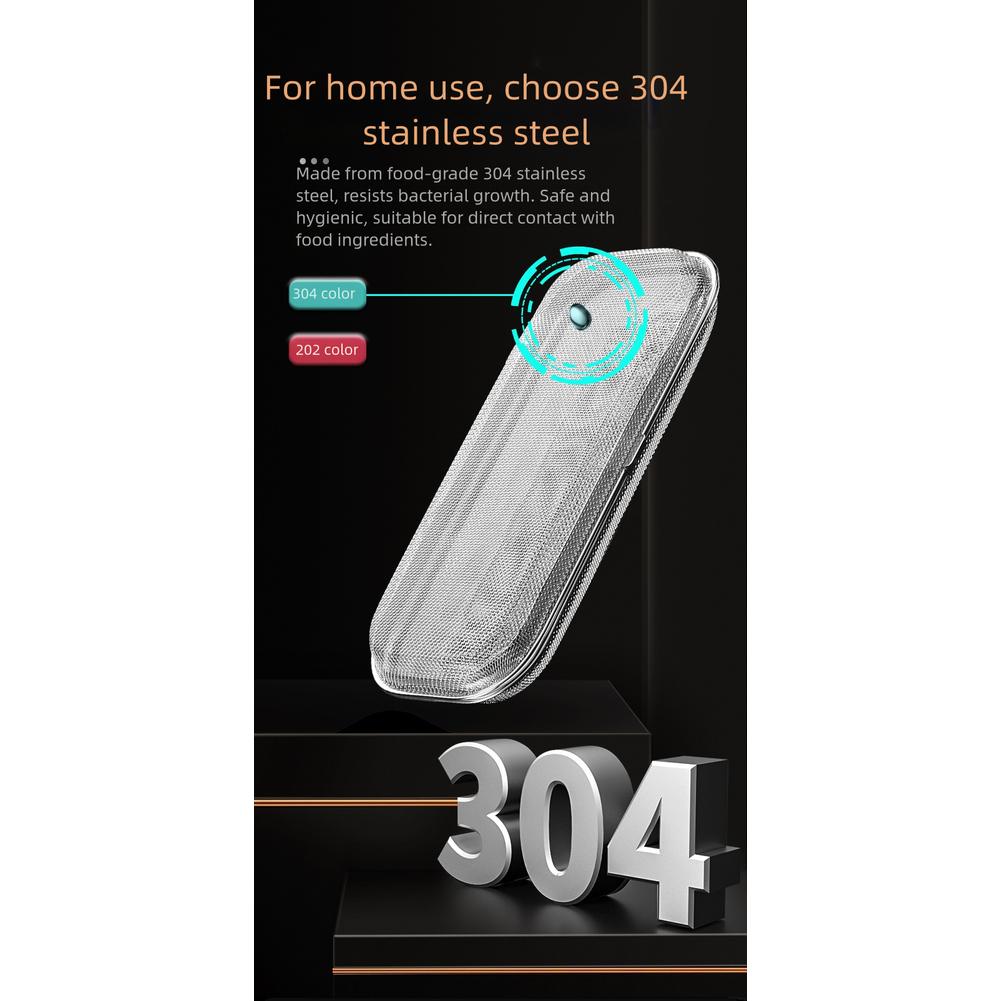 For Kitchen Cutlery Holder 304 Stainless Steel with Leakproof Drainage Mesh and Reinforced Base for Compact Utensil Storage