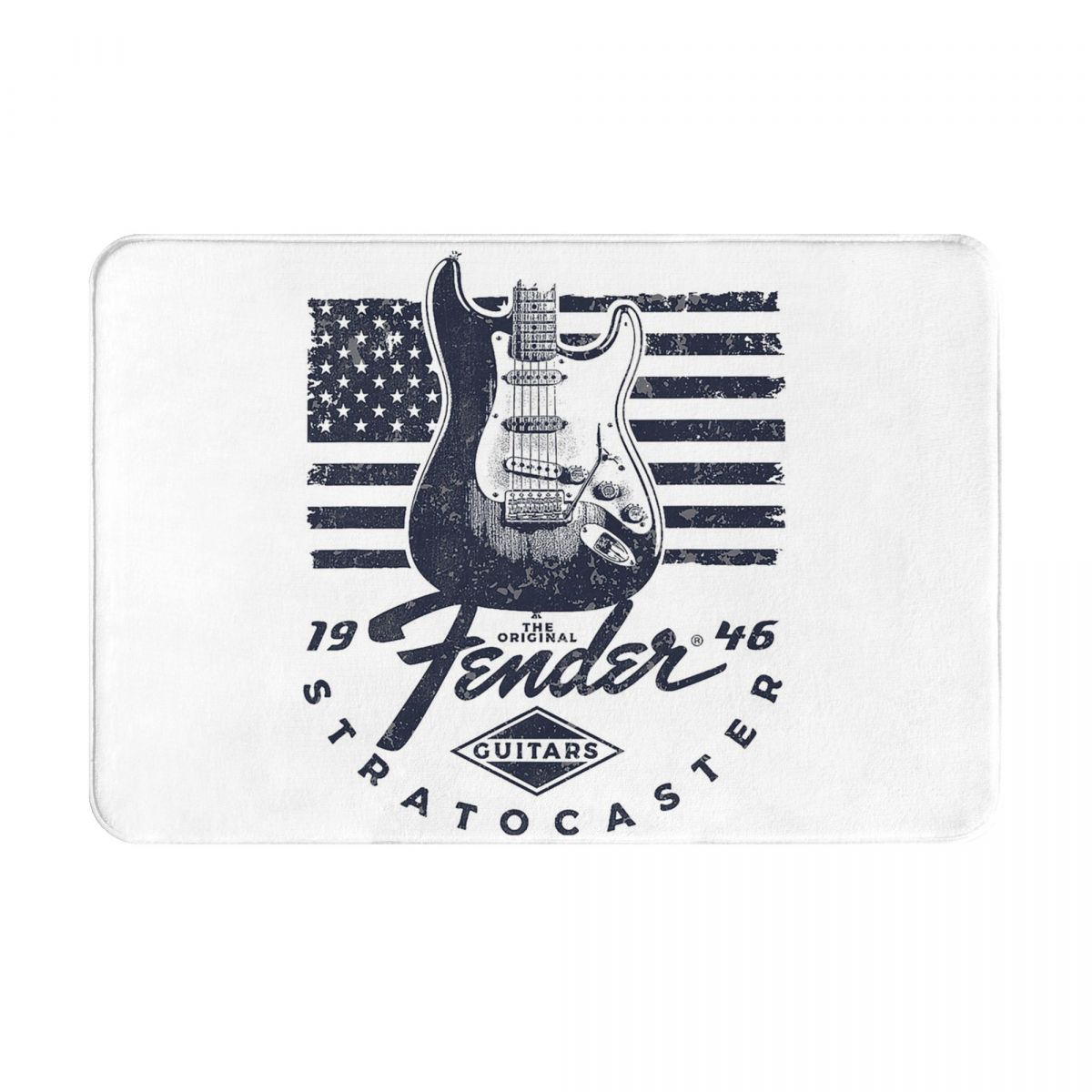 

90s Music Company F-Fender-S Guitar Jazz Anti-slip Doormat Floor Mat Carpet Rug for Kitchen Entrance Home Bedroom Footpad Mats 40x60cm