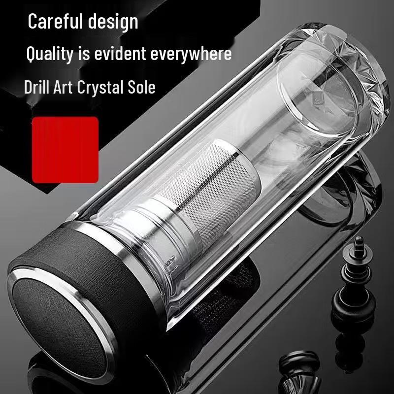 Yisijia Double-Wall Tea Infuser Glass Cup