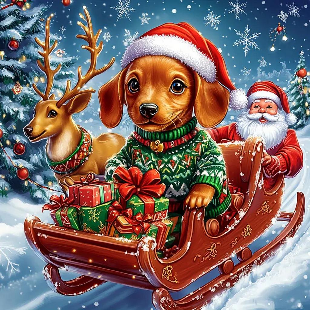 DIY Full Round Diamond Painting Cross Stitch Merry Christmas Santa Claus Snowman Home Decoration Arts Diamond Painting 5d Diamond Art Painting