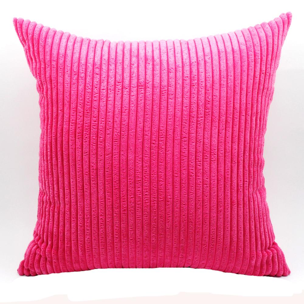 Supersoft Corduroy Cushion Cover Solid Striped Throw Pillow Covers Decorative Pillow Case for Sofa Bed Living Room Decoration