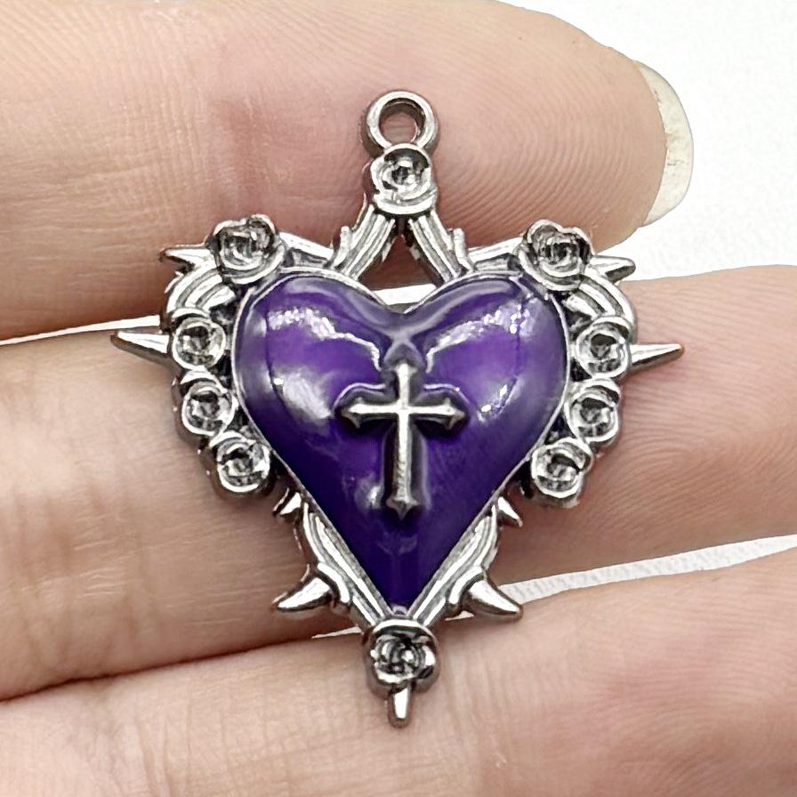 Европейский и американский ретро темный стиль роза и крест кулон аксессуары