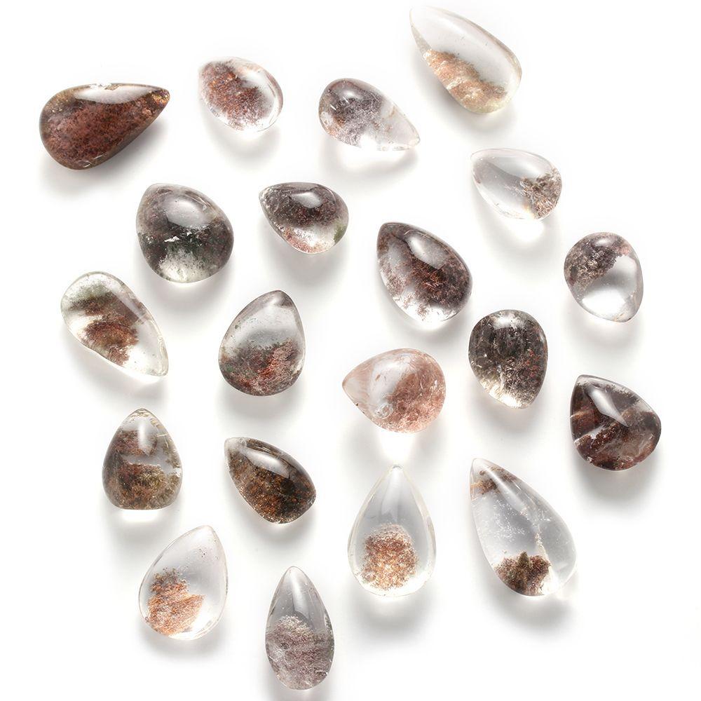 Collectible Jewelry Colorful Healing Stone Ghost Phantom Quartz Natural Crystal Gemstone Pendant