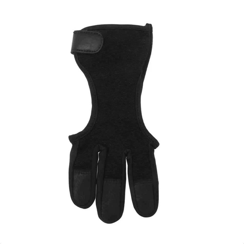 Non-Slip Recurve Bow Gloves Leather Fingertip Shooting Hand Guard  Teenagers Use